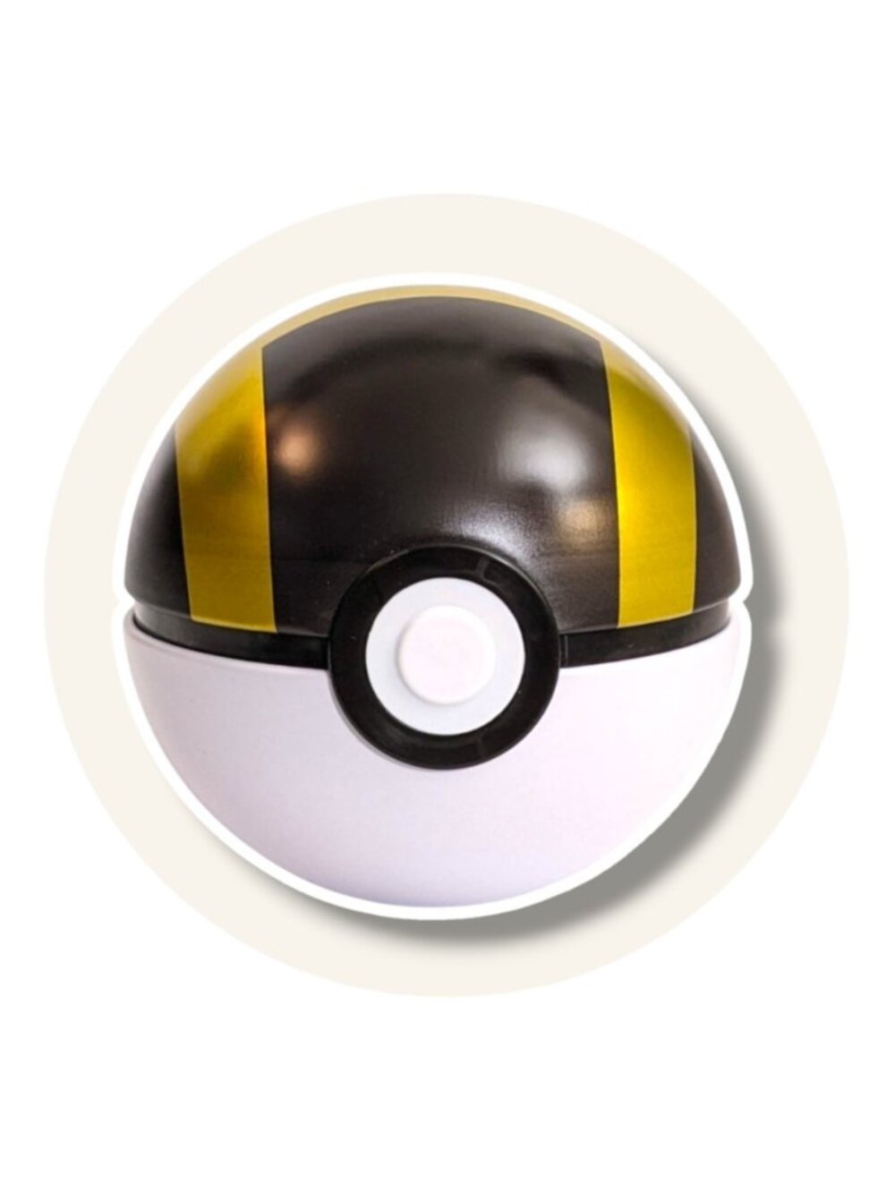 Ultra Ball Pokemon Collectible Tin: Black and Yellow Pokeball (Empty)